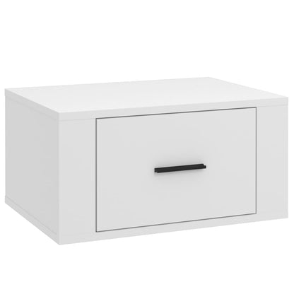 Table de chevet murale Blanc 50x36x25 cm