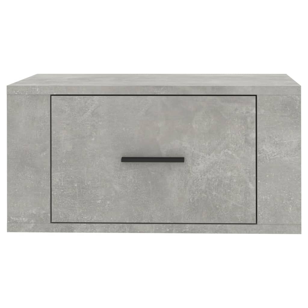 Table de chevet murale Gris béton 50x36x25 cm