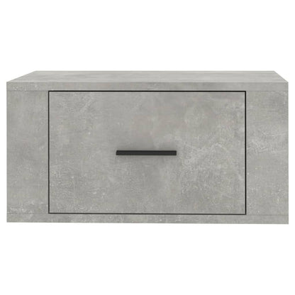 Table de chevet murale Gris béton 50x36x25 cm