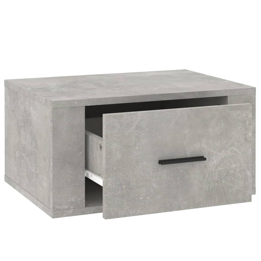 Tables de chevet murales 2 pcs Gris béton 50x36x25 cm