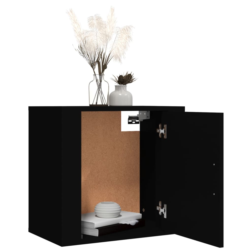 Tables de chevet murales 2 pcs Noir 50x30x47 cm