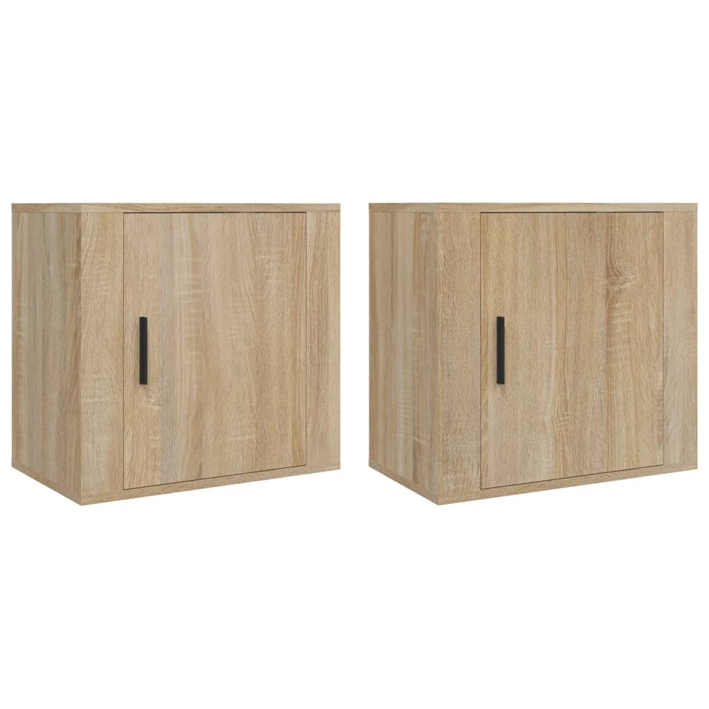 Tables de chevet murales 2 pcs Chêne sonoma 50x30x47 cm