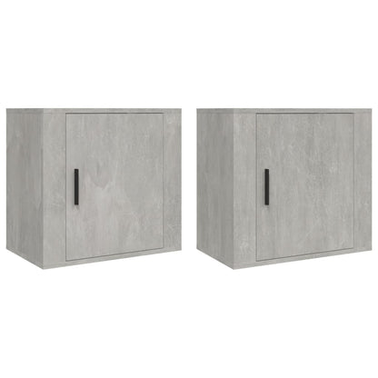 Tables de chevet murales 2 pcs Gris béton 50x30x47 cm