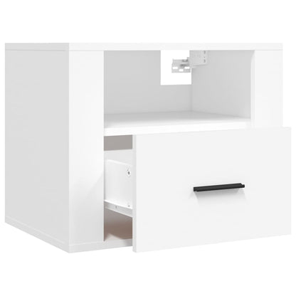 Tables de chevet murales 2 pcs Blanc 50x36x40 cm