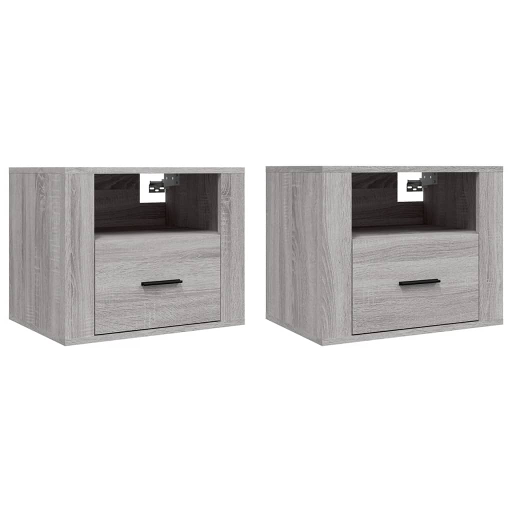 Tables de chevet murales 2 pcs Sonoma gris 50x36x40 cm