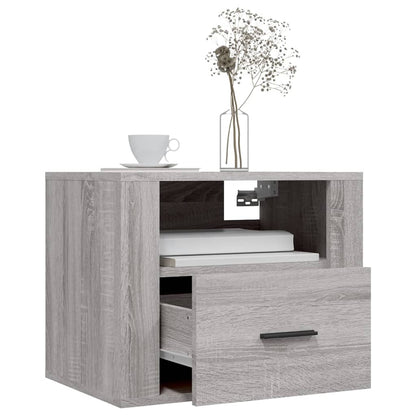 Tables de chevet murales 2 pcs Sonoma gris 50x36x40 cm