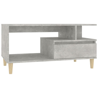 Table basse Gris béton 90x49x45 cm Bois d'ingénierie