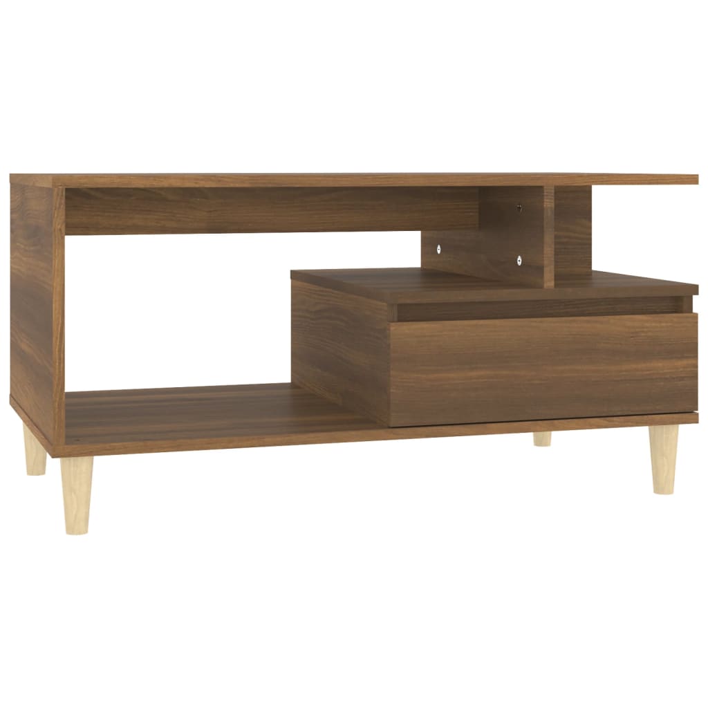 Table basse Chêne marron 90x49x45 cm Bois d'ingénierie