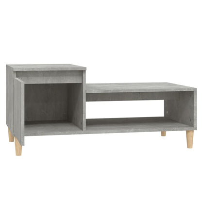 Table basse Gris béton 100x50x45 cm Bois d'ingénierie