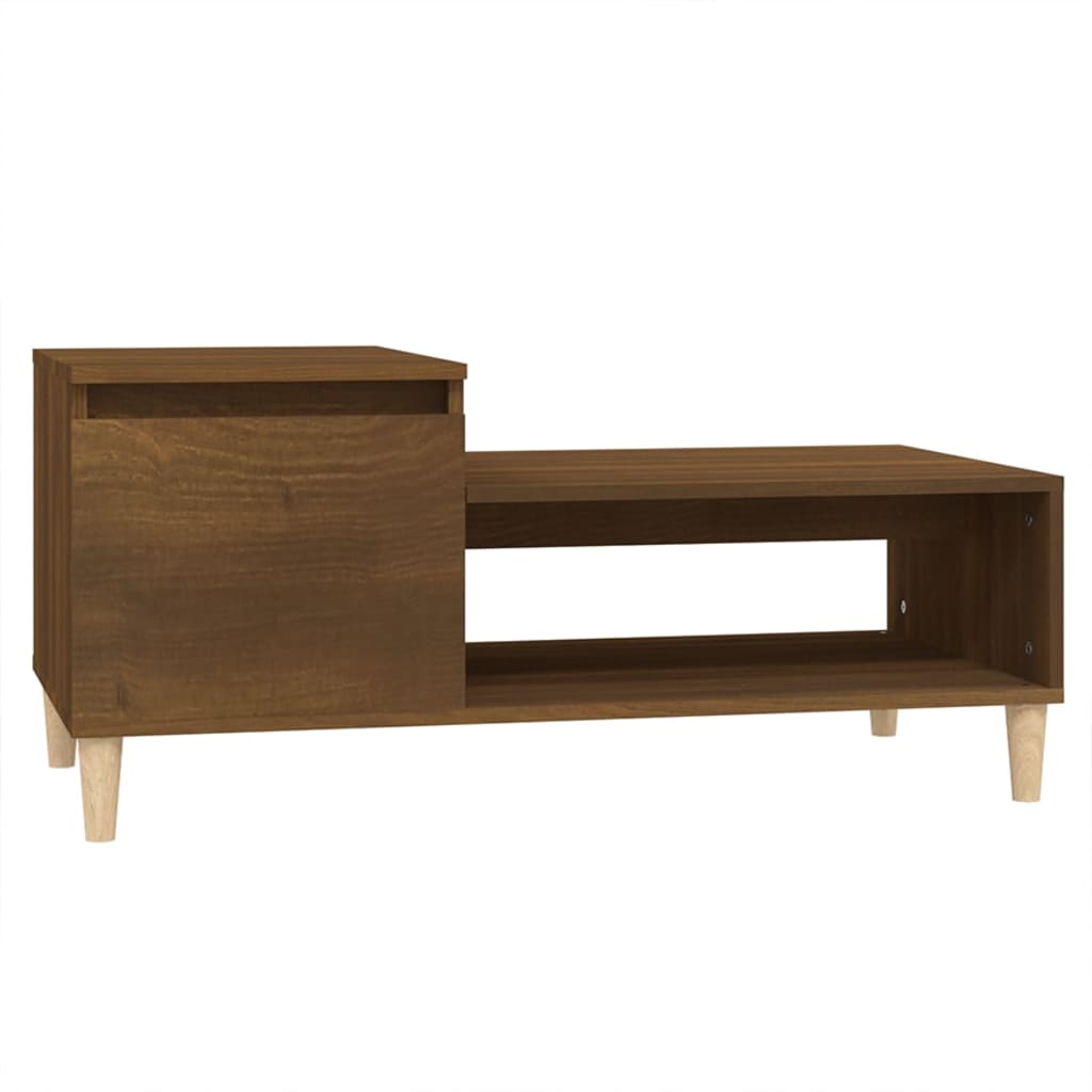 Table basse Chêne marron 100x50x45 cm Bois d'ingénierie