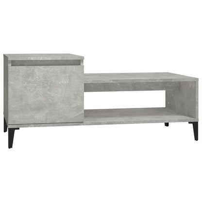 Table basse Gris béton 100x50x45 cm Bois d'ingénierie