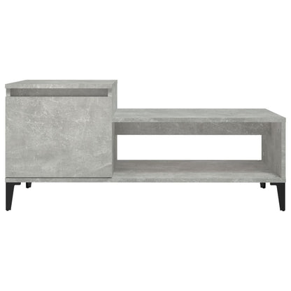 Table basse Gris béton 100x50x45 cm Bois d'ingénierie