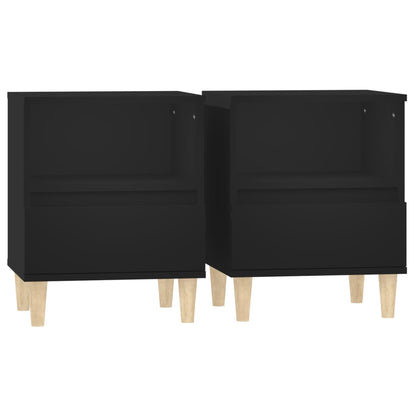 Tables de chevet 2 pcs Noir 40x35x50 cm