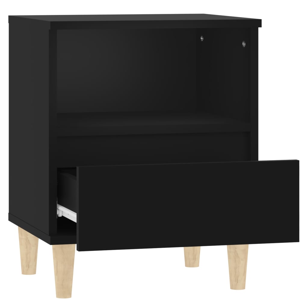 Tables de chevet 2 pcs Noir 40x35x50 cm