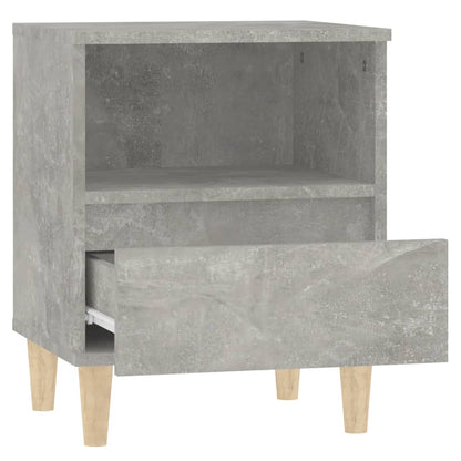 Table de chevet Gris béton 40x35x50 cm