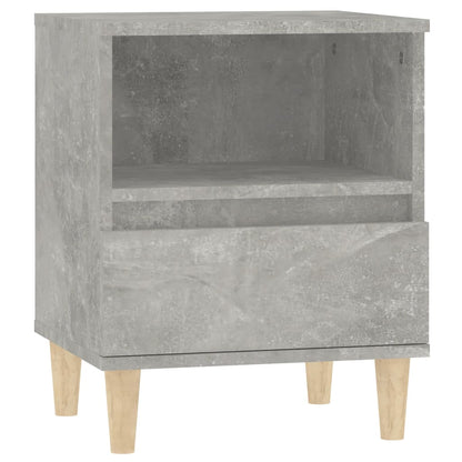 Tables de chevet 2 pcs Gris béton 40x35x50 cm