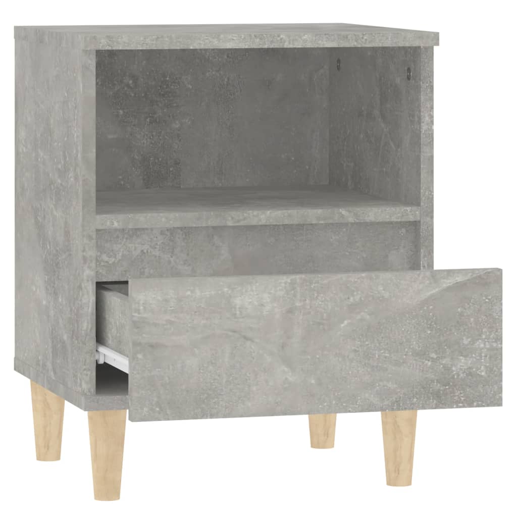 Tables de chevet 2 pcs Gris béton 40x35x50 cm