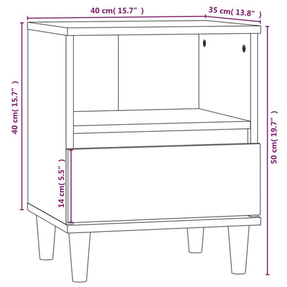 Tables de chevet 2 pcs Sonoma gris 40x35x50 cm