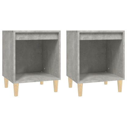 Tables de chevet 2 pcs Gris béton 40x35x50 cm