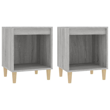 Tables de chevet 2 pcs Sonoma gris 40x35x50 cm