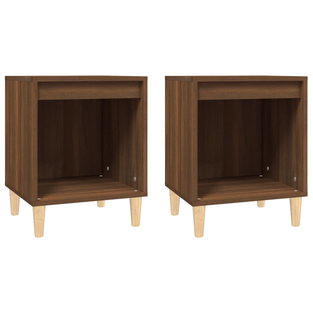 Tables de chevet 2 pcs Chêne marron 40x35x50 cm