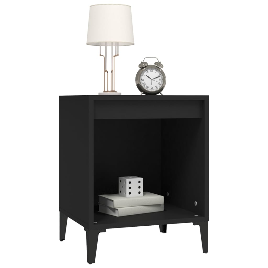 Tables de chevet 2 pcs Noir 40x35x50 cm