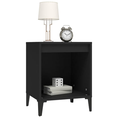 Tables de chevet 2 pcs Noir 40x35x50 cm