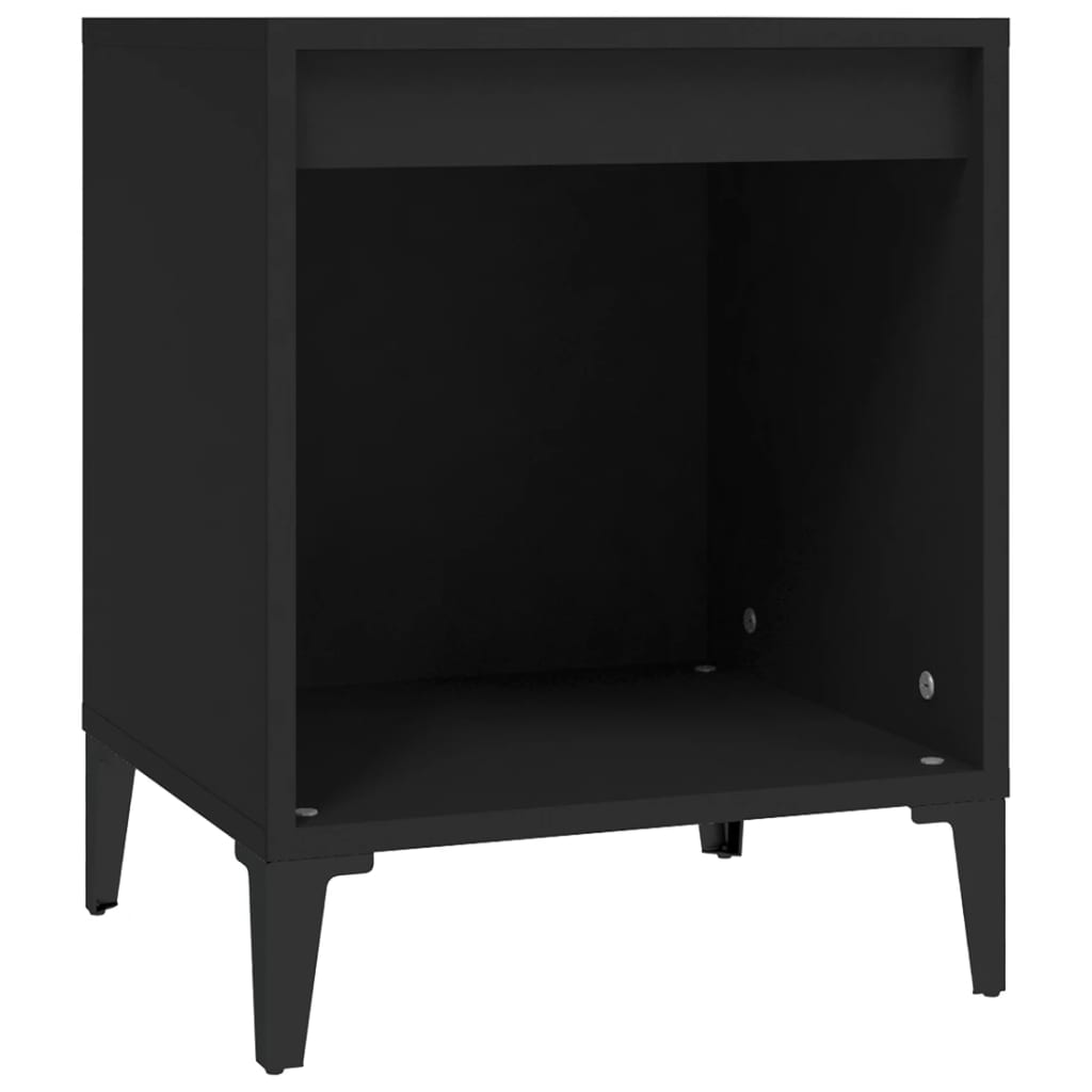 Tables de chevet 2 pcs Noir 40x35x50 cm