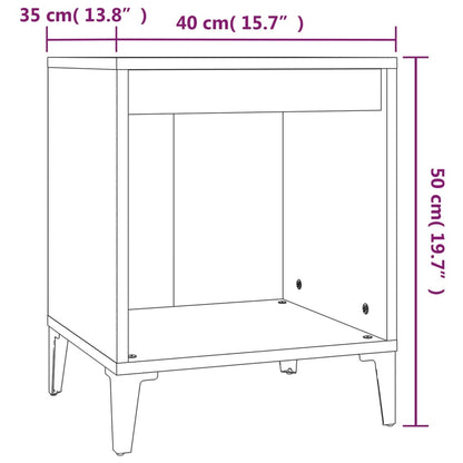 Tables de chevet 2 pcs Noir 40x35x50 cm