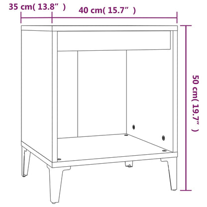 Tables de chevet 2 pcs Chêne sonoma 40x35x50 cm