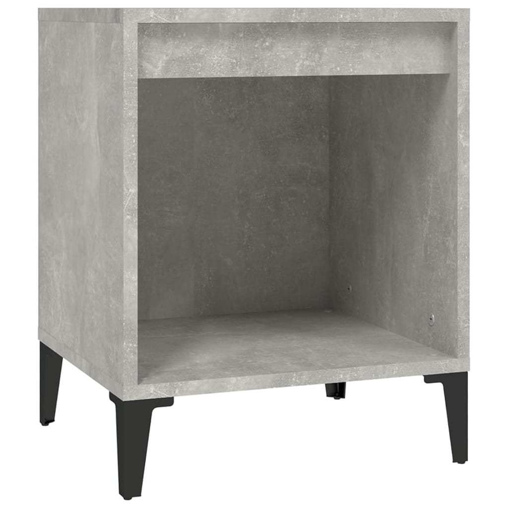 Tables de chevet 2 pcs Gris béton 40x35x50 cm