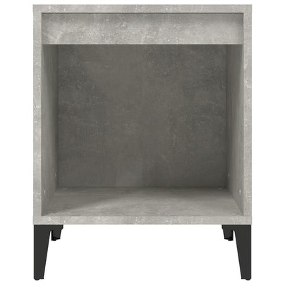 Tables de chevet 2 pcs Gris béton 40x35x50 cm