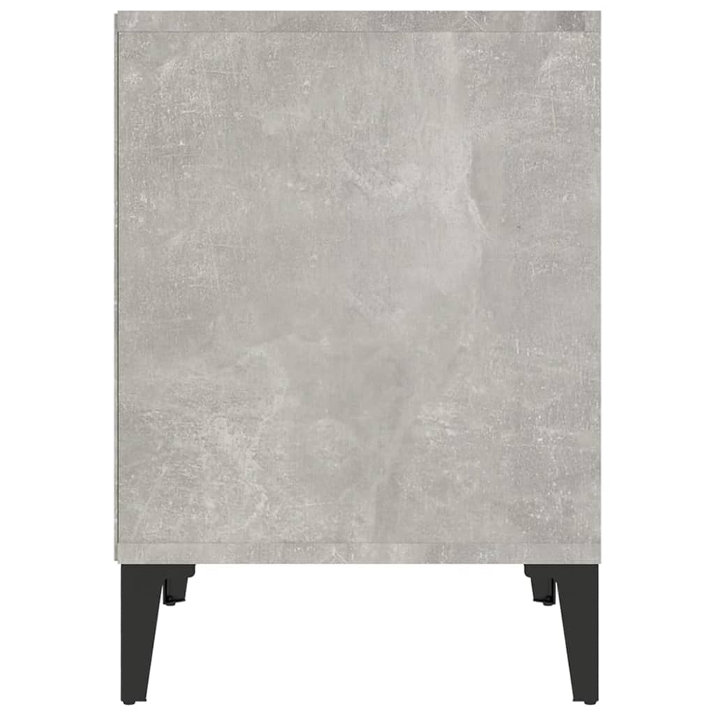 Tables de chevet 2 pcs Gris béton 40x35x50 cm