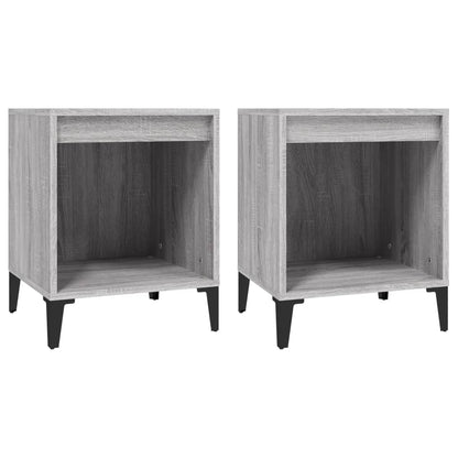 Tables de chevet 2 pcs Sonoma gris 40x35x50 cm