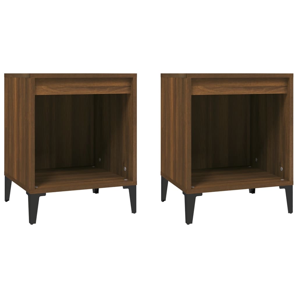 Tables de chevet 2 pcs Chêne marron 40x35x50 cm