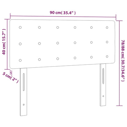 Tête de lit à LED Taupe 90x5x78/88 cm Tissu