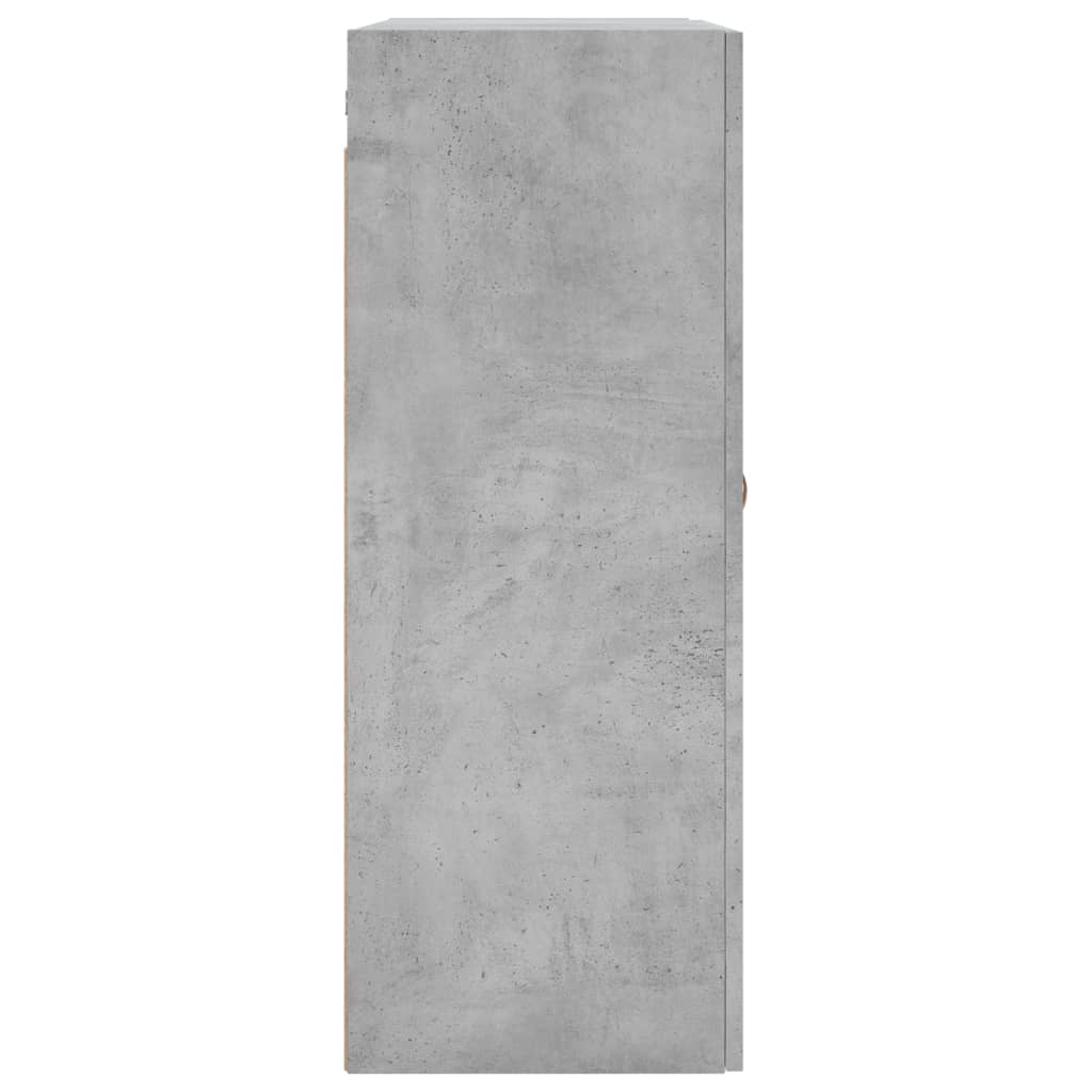 Armoires murales 2 pcs gris béton 69,5x34x90 cm