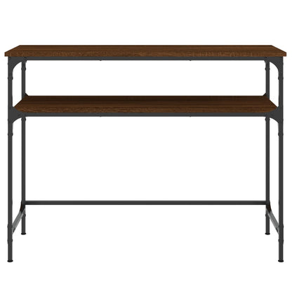 Table console chêne marron 100x35,5x75 cm bois d'ingénierie