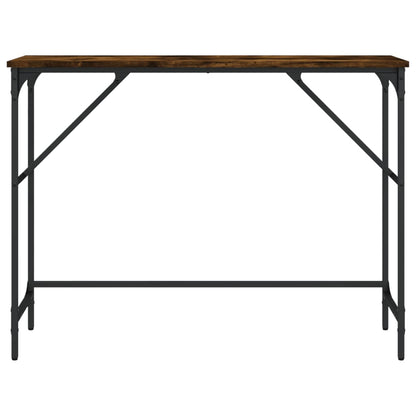 Table console chêne fumé 100x32x75 cm bois d'ingénierie