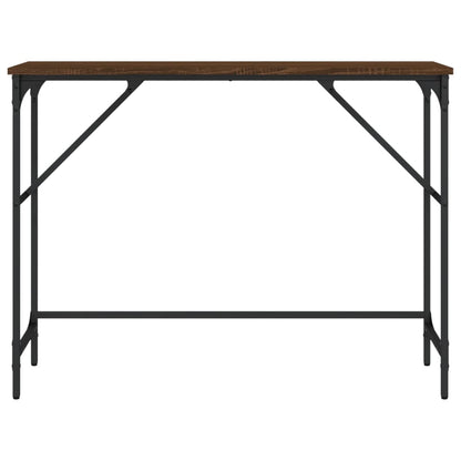 Table console chêne marron 100x32x75 cm bois d'ingénierie