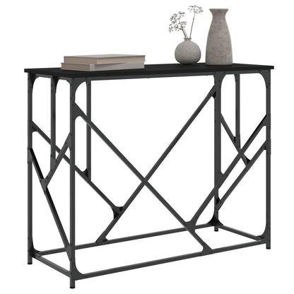 Table console noir 100x40x80 cm bois d'ingénierie