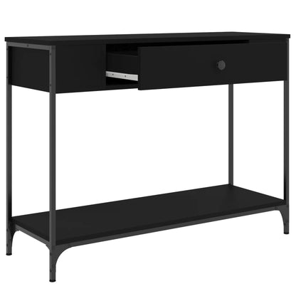 Table console noir 100x34,5x75 cm bois d'ingénierie