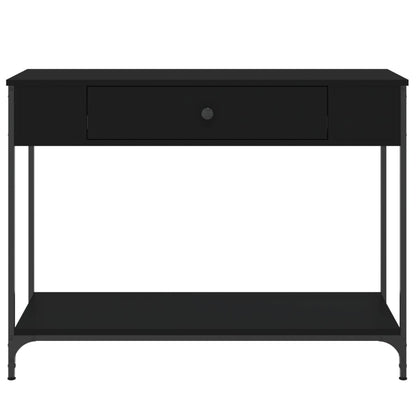 Table console noir 100x34,5x75 cm bois d'ingénierie