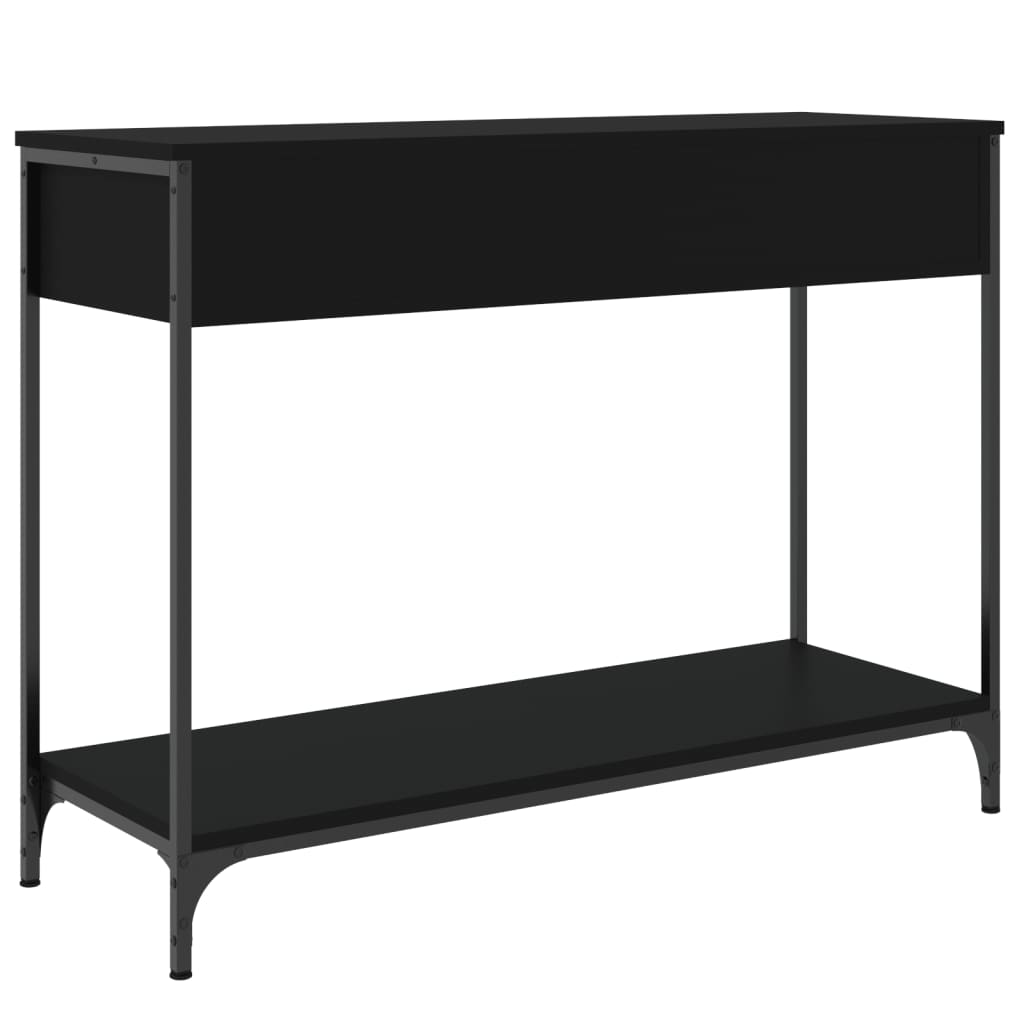 Table console noir 100x34,5x75 cm bois d'ingénierie