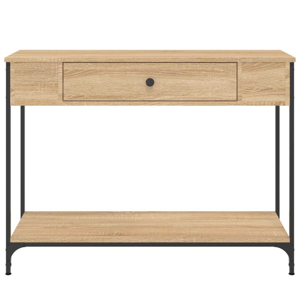 Table console chêne sonoma 100x34,5x75 cm bois d'ingénierie