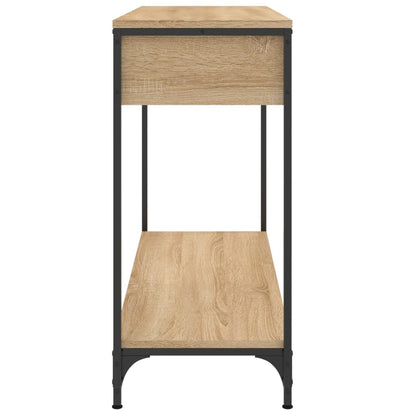 Table console chêne sonoma 100x34,5x75 cm bois d'ingénierie