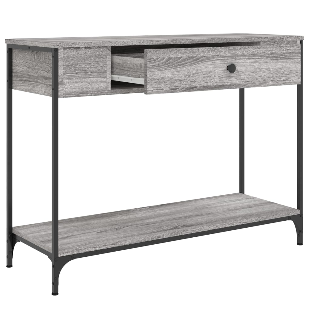 Table console sonoma gris 100x34,5x75 cm bois d'ingénierie