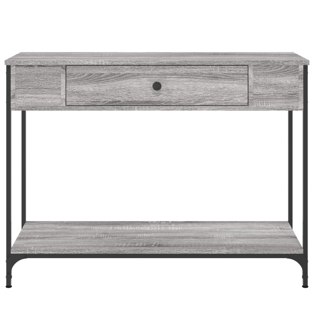 Table console sonoma gris 100x34,5x75 cm bois d'ingénierie