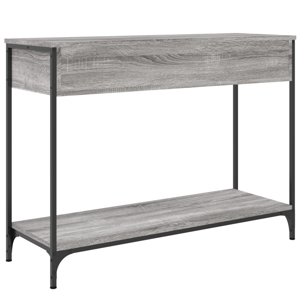 Table console sonoma gris 100x34,5x75 cm bois d'ingénierie