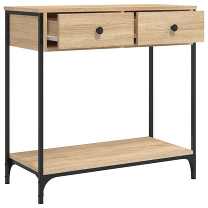 Table console chêne sonoma 75x34,5x75 cm bois d'ingénierie